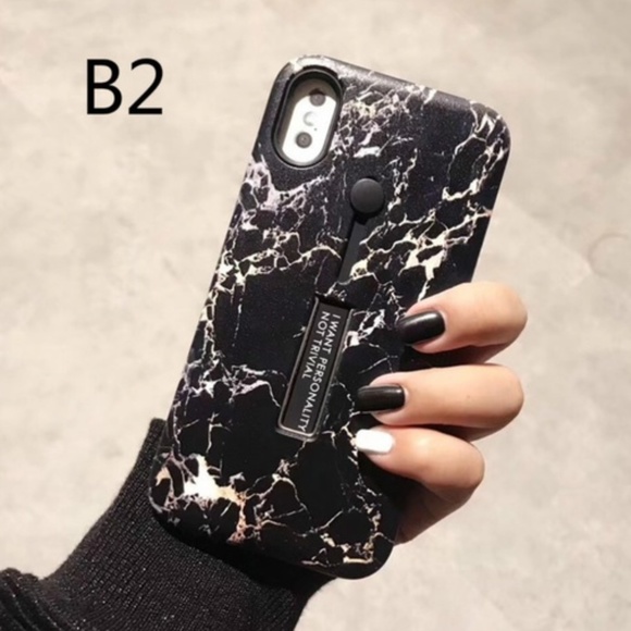 NEW iPhone Max/XR/XS/X/7/8/Plus Marble Holder Case - Picture 7 of 8